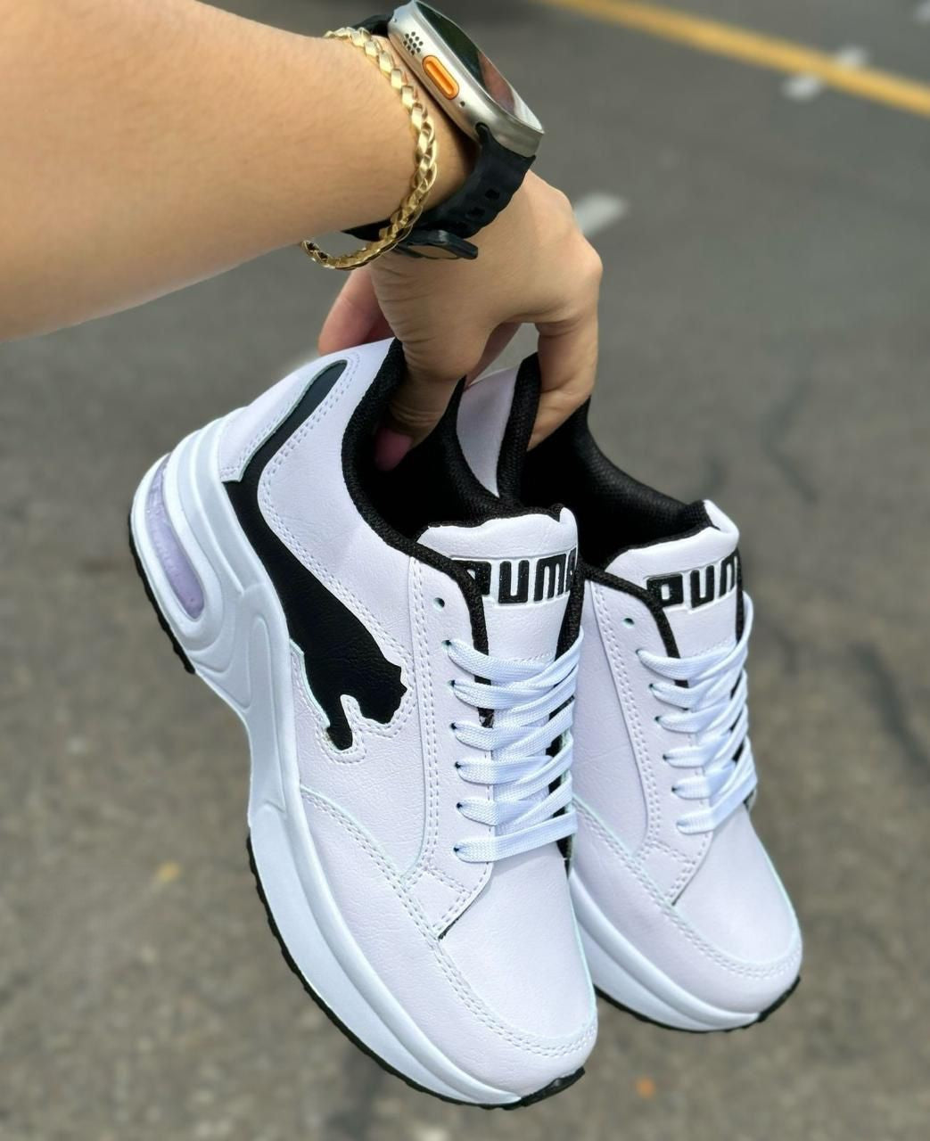 Tenis Puma Valvula Blanco Dama.