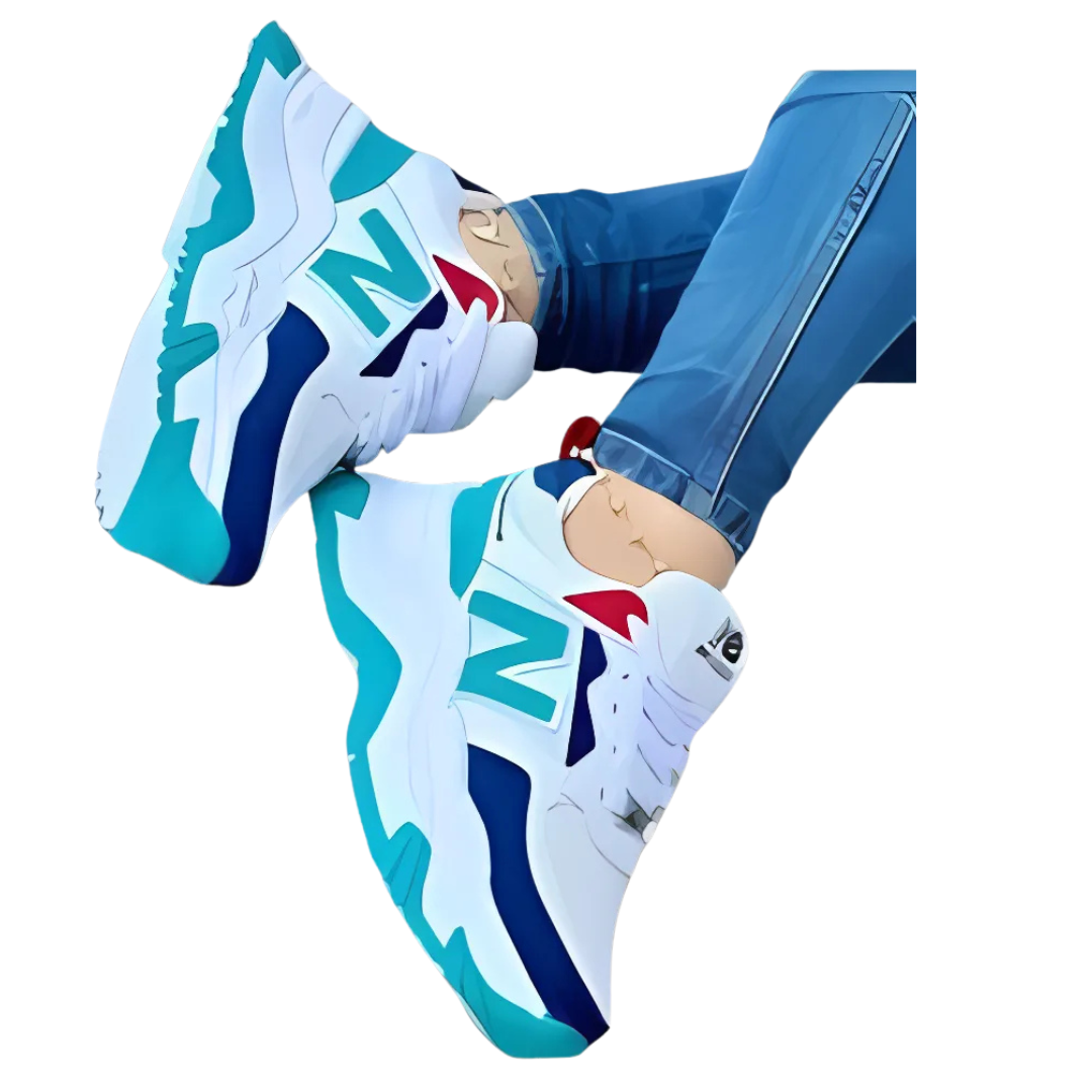 New Balance Suela Alta Blanco Turquesa