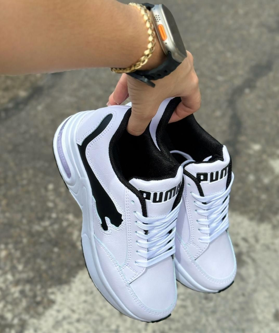 Tenis Puma Valvula Blanco Dama.
